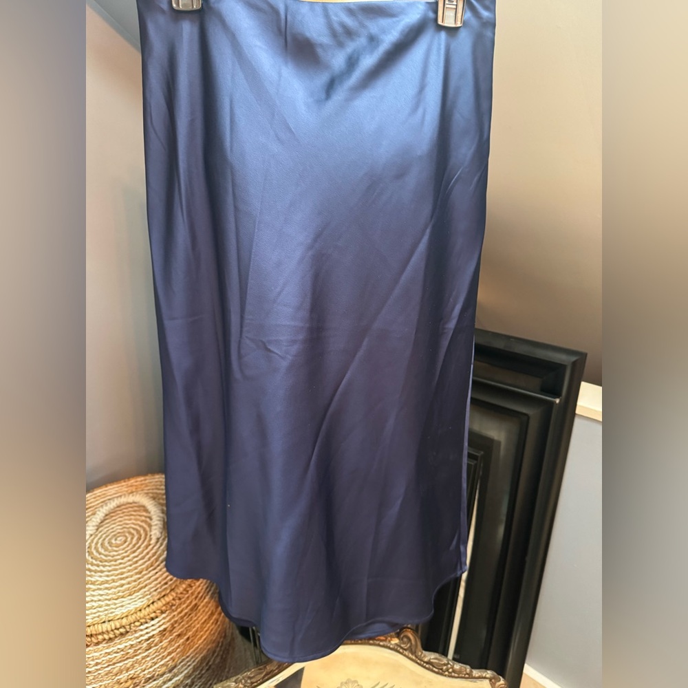 J. Crew Deep Blue Midi Skirt